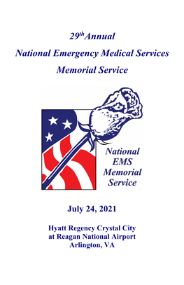 29Thannual National Emergency Medical Services Memorial Service