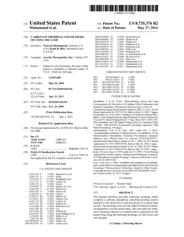 (12) United States Patent (10) Patent No.: US 8,735,376 B2 Muhammad Et Al