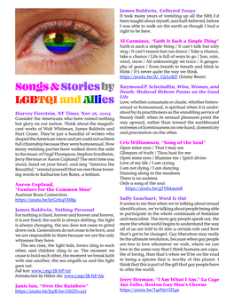 Songs & Stories by LGBTQI and Allies2