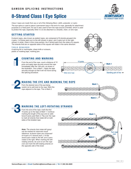 8-Strand Class I Eye Splice