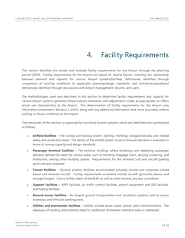 4. Facility Requirements