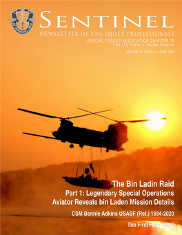 Sentinel NEWSLETTER of the QUIET PROFESSIONALS SPECIAL FORCES ASSOCIATION CHAPTER 78 the LTC Frank J