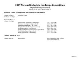 2017 National Collegiate Landscape Competition Brigham Young University March 15-18, 2017 (Rev