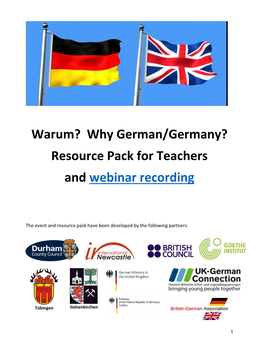 Warum? Why German/Germany? Resource Pack for Teachers and Webinar Recording