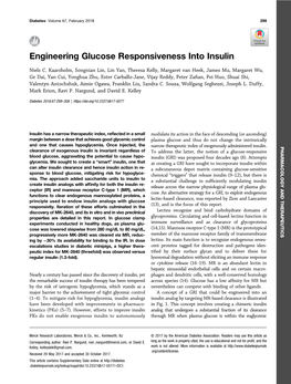 Engineering Glucose Responsiveness Into Insulin