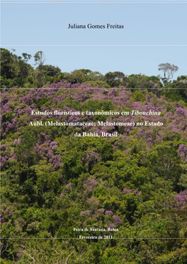 Estudos Florísticos E Taxonômicos Em Tibouchina Aubl. (Melastomataceae; Melastomeae) No Estado Da Bahia, Brasil