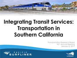 Pacific Surfliner Marketing Update