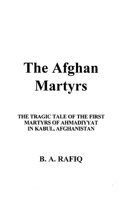 The Afghan Martyrs