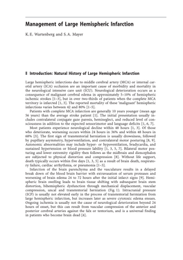 Management of Large Hemispheric Infarction
