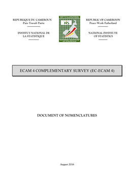 Ecam 4 Complementary Survey (Ec-Ecam 4)