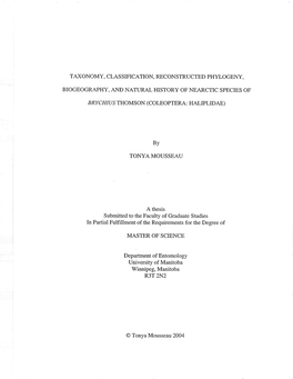 Taxonomy, Classification, Reconstructed Phylogeny