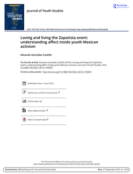 Loving and Living the Zapatista Event: Understanding Affect Inside Youth Mexican Activism