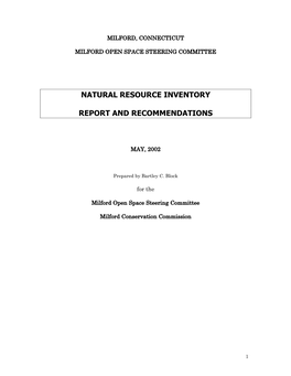 Natural Resource Inventory