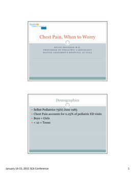 Chest Pain, When to Worry