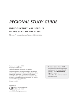 Regional Study Guide