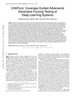 Coverage-Guided Adversarial Generative Fuzzing Testing of Deep Learning Systems