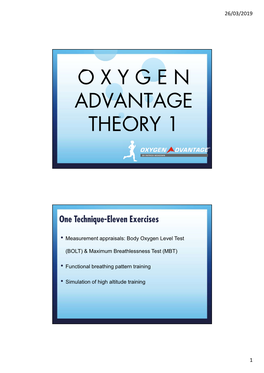 O X Y G E N Advantage Theory 1