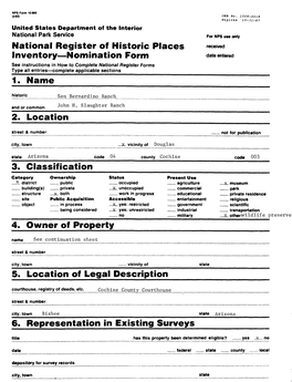 National Register of Historic Places Inventory Nomination Form 1