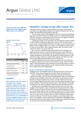 Argus Global LNG LNG Markets, Projects and Infrastructure