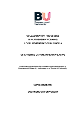 Local Regeneration in Nigeria Osikhuemhe Oshomiamhe Okwilagwe