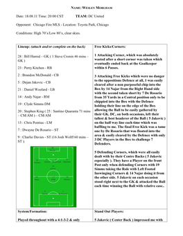 Uhs Soccer Scouting Report