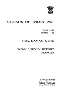 Town Survey Report Mapusa, Part XB, Series-29