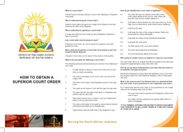 How to Obtain a Superior Court Order