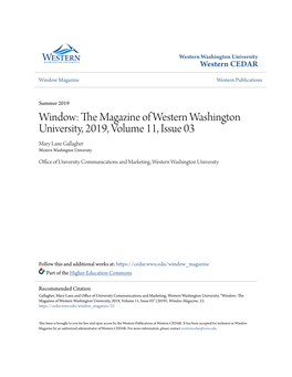 Window: the Magazine of Western Washington University, 2019, Volume 11, Issue 03