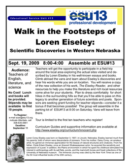 Loren Eiseley Walk in the Footsteps.Pub