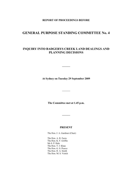 GENERAL PURPOSE STANDING COMMITTEE No. 4