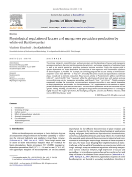 Journal of Biotechnology Physiological Regulation of Laccase