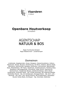 Openbare Houtverkoop 27/10/2015