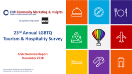 23Rd Annual LGBTQ Tourism & Hospitality Survey