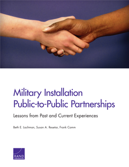 Military Installation Public-To-Public Partnerships