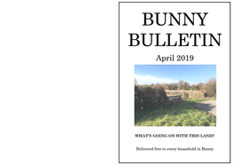 BUNNY BULLETIN April 2019