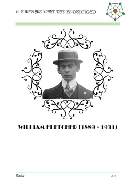 William Fletcher (1889 - 1931) Fletcher Surname