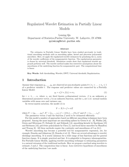 Regularized Wavelet Estimation in Partially Linear Models