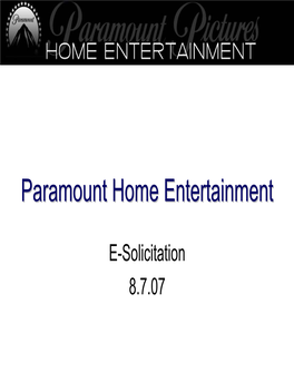 Paramount Home Entertainment