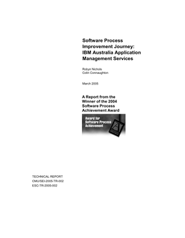 Software Process Improvement Journey: IBM Australia Application Management Services