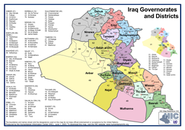 Iraq Governorates and Districts