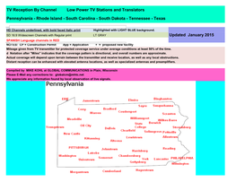 Texas TV Reception by Channel