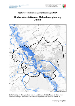 Hochwasserrisiko Und Maßnahmenplanung Jülich