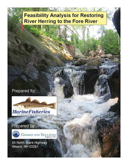 Feasibility Study to Restore River Herring Fore River Watershed I