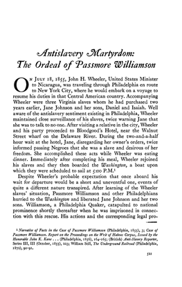 The Ordeal of Cpasstnore Williamson