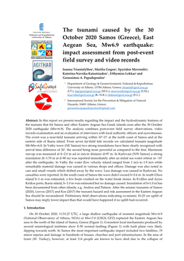 The Tsunami Caused by the 30 October 2020 Samos (Greece), East Aegean Sea, Mw6.9 Earthquake: Impact Assessment from Post-Event F