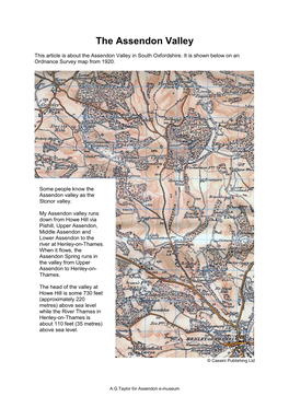 The Assendon Valley V2014.Pdf