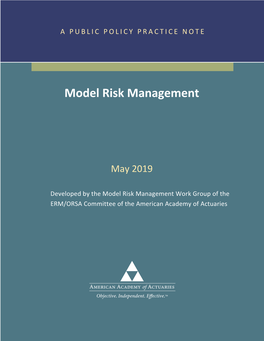 Model Risk Management