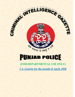 CI Gazette for the Month of April, 2020