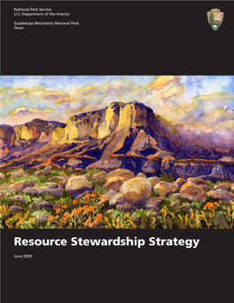 Resource Stewardship Strategy (RSS) Is a Park Program Plan That Includes Strategies for Managing Natural and Cultural Resources