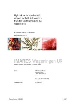 IMARES Wageningen UR (IMARES - Institute for Marine Resources & Ecosystem Studies)